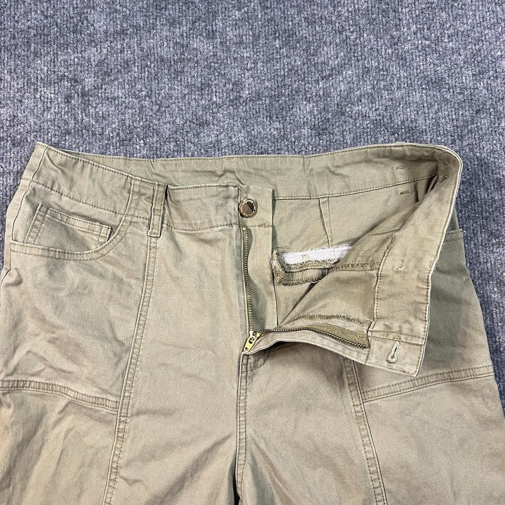 Andrew Marc New York Ankle Pants Womens 10 Khaki Cotton Stretch Straight‎ Leg - Picture 6 of 10